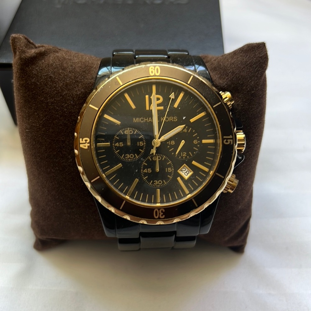 Michael Kors - black and gold watch